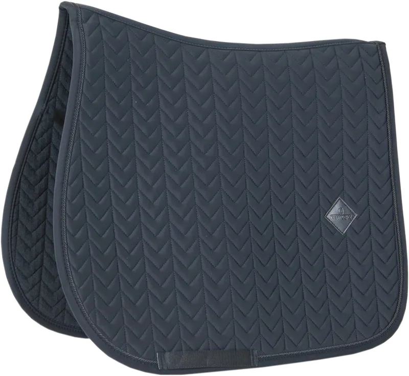 Zadeldek Fishbone Black - Full spring - Zadeldekje paard von Kentucky Horsewear in Schwarz – Produktfoto