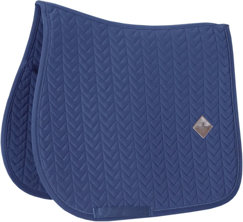 Zadeldek Fishbone Donkerblauw - veelzijdigheid Paard by Kentucky Horsewear in Marineblauw – product photo