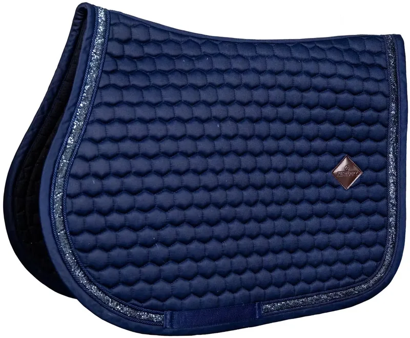 Zadeldek Glitter Band Jumping Pony de Kentucky Horsewear en Bleu foncé – photo produit