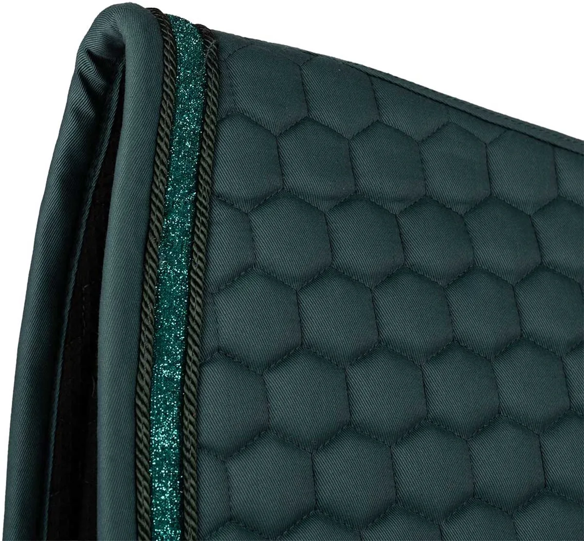 Zadeldek Kentucky Glitter Band Dressuur de Kentucky Horsewear en Vert – photo produit