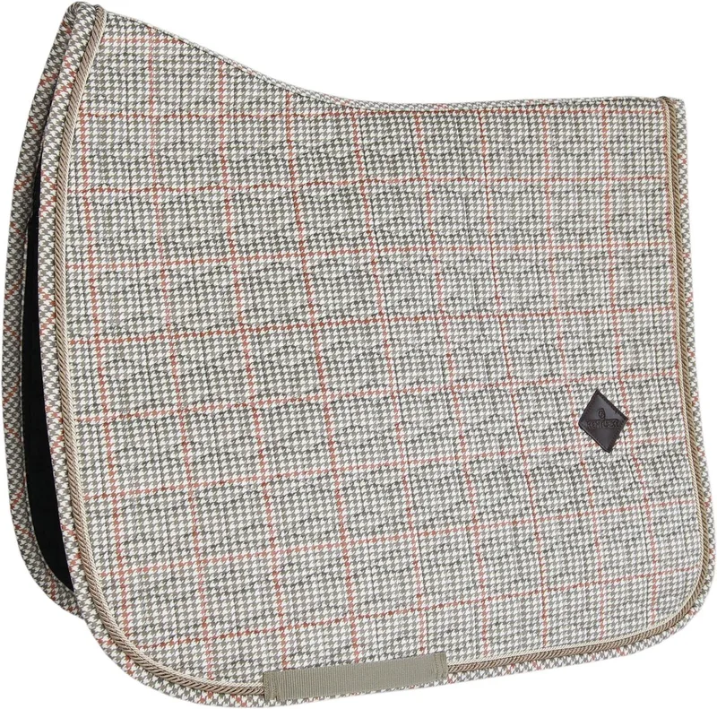 Zadeldek - Lichtbruin - Pied-de-poule - Dressuur von Kentucky Horsewear in Beige – Produktfoto