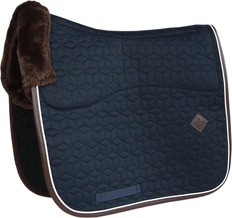 Zadeldek - Skin Friendly - Donkerblauw - Zadeldek Dressuur by Kentucky Horsewear in Marineblauw – product photo