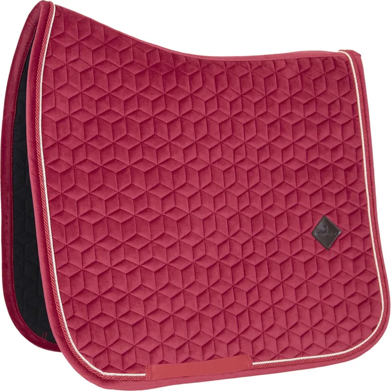 Zadeldek - Velvet - Donkerroze - Zadeldek Dressuur de Kentucky Horsewear en Fuchsia – photo produit