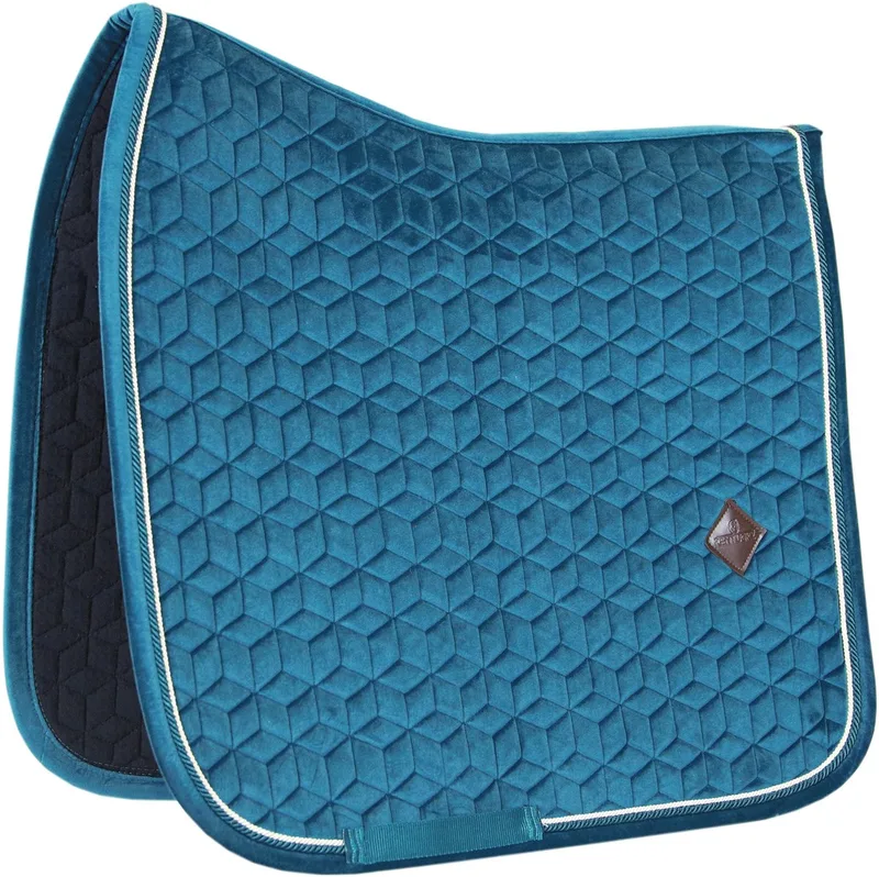 Zadeldek - Velvet - Middengroen - Zadeldek Dressuur de Kentucky Horsewear en Smaragd – photo produit