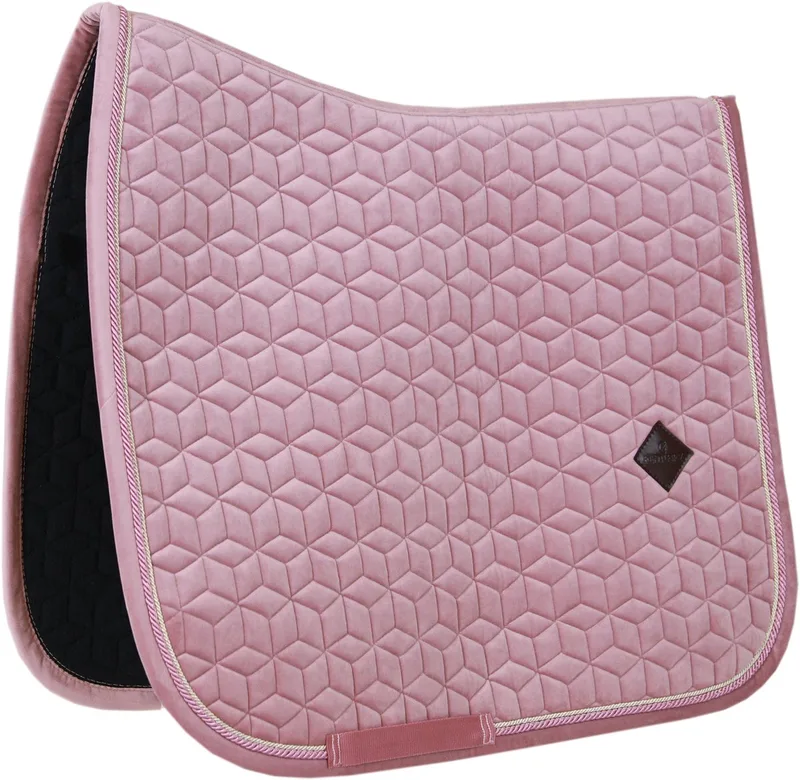 Zadeldek - Velvet - Middenroze - Zadeldek Dressuur by Kentucky Horsewear in Oudroze – product photo