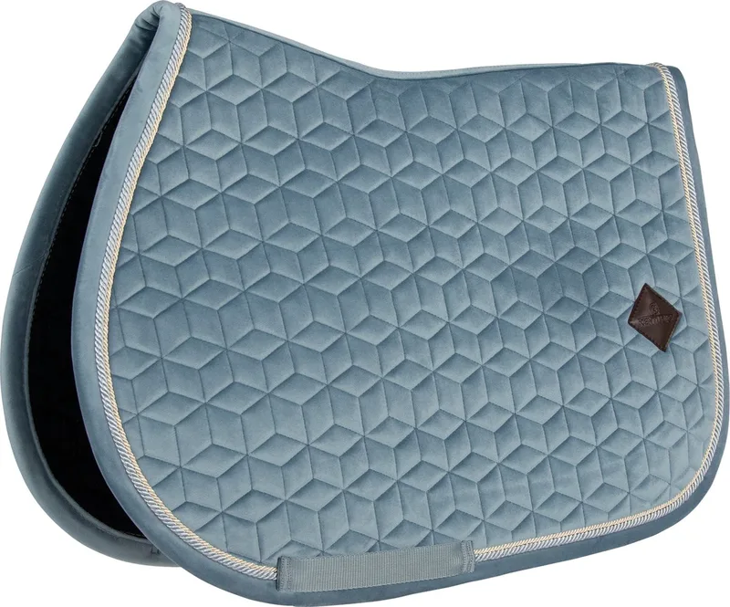 Zadeldek - Velvet - Pony by Kentucky Horsewear in Light blue – product photo
