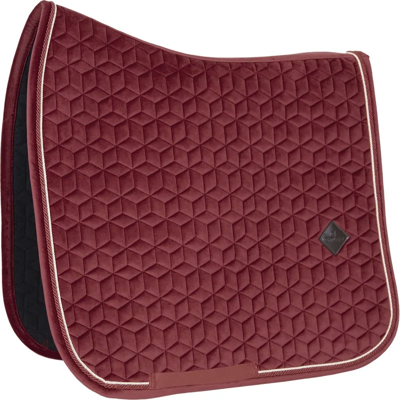 Zadeldek - Velvet - Zadeldek Dressuur van Kentucky Horsewear in Bordeaux – productfoto