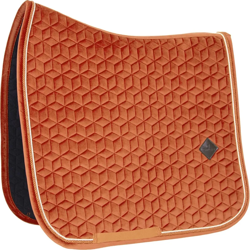 Zadeldek - Velvet - Zadeldek Dressuur van Kentucky Horsewear in Oranje – productfoto