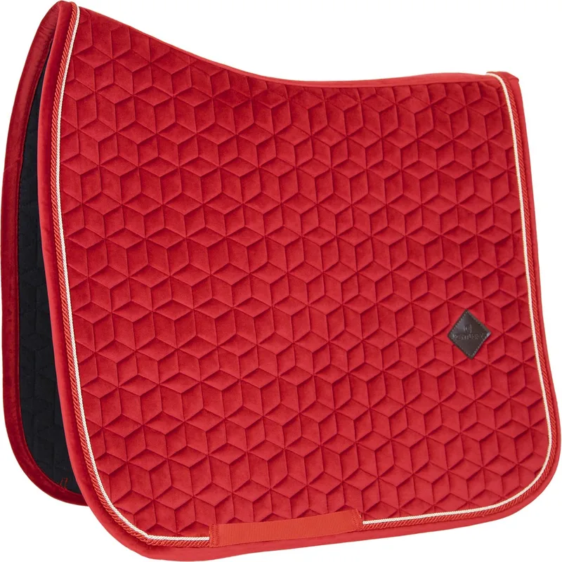 Zadeldek - Velvet - Zadeldek Dressuur van Kentucky Horsewear in Rood – productfoto