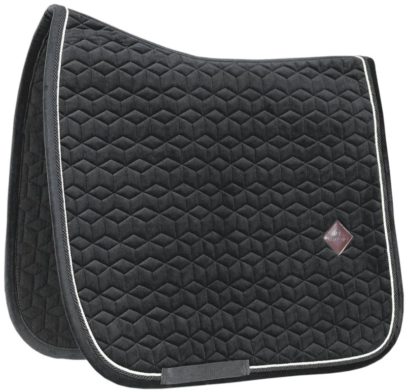 Zadeldek - Zadeldoek - Basic Velvet - Dressuur - Cob by Kentucky Horsewear in Black – product photo