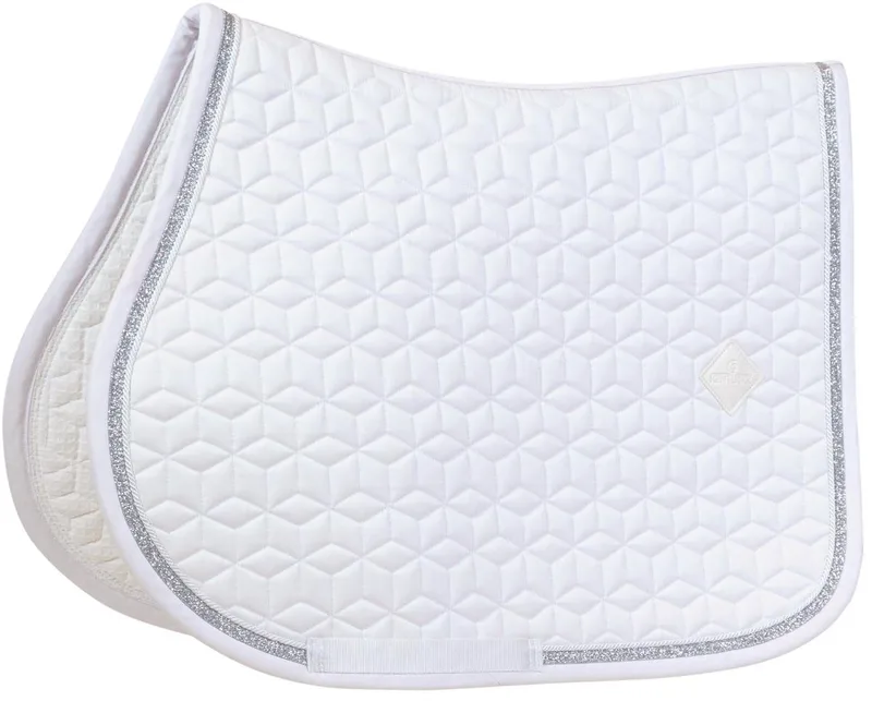 Zadeldek - Zadeldoek glitter rope jumping wit/wit von Kentucky Horsewear in Weiß – Produktfoto