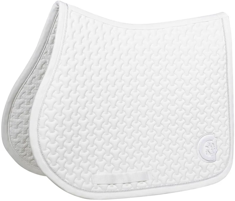 Zadeldek - Zadeldoek Plaited 3D logo - Jumping de Kentucky Horsewear en Blanc – photo produit