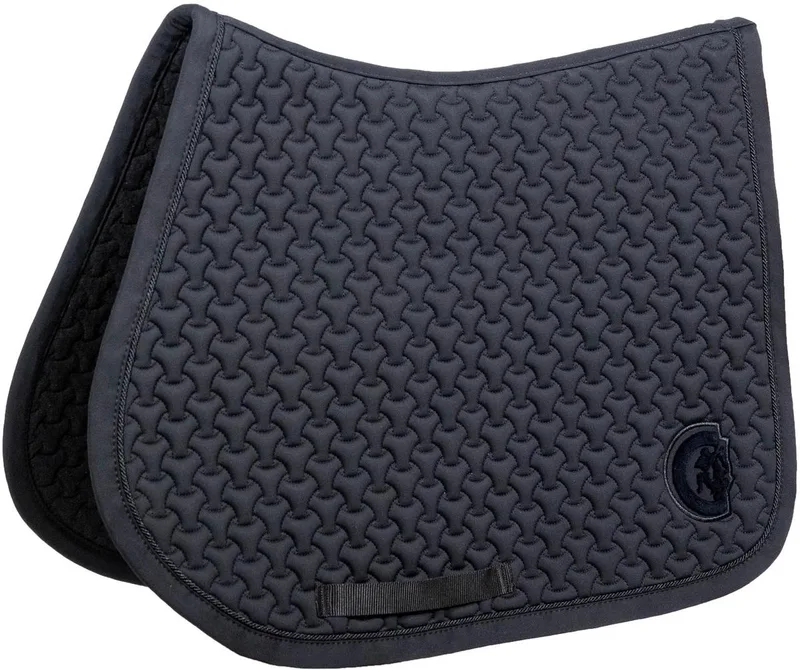 Zadeldek - Zadeldoek Plaited 3D logo - Jumping de Kentucky Horsewear en Noir – photo produit