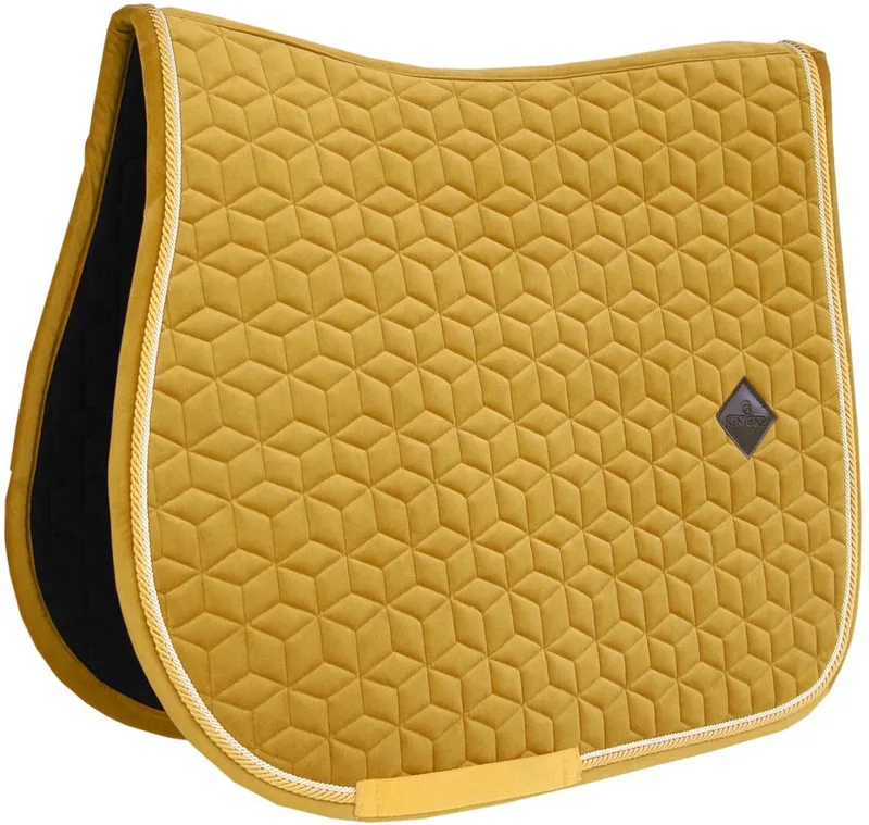 Zadeldek - Zadeldoek - Velvet - Jumping - Cob de Kentucky Horsewear en Mosterd – photo produit