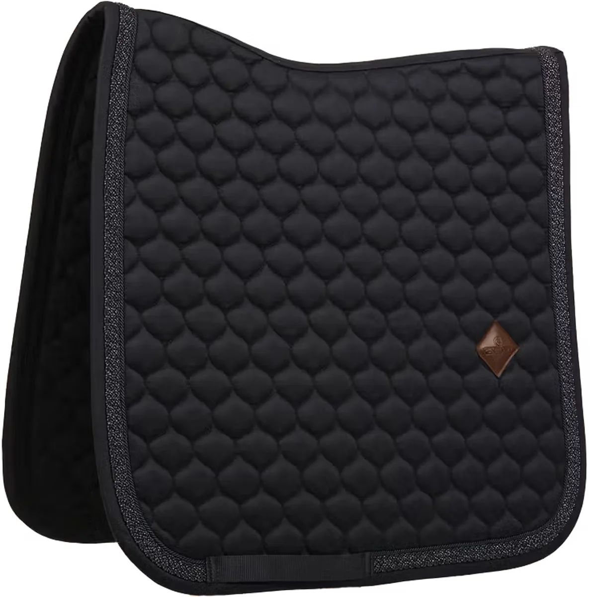 Zadeldoek Classic Onion Gevlochten Glitter Koord Full de Kentucky Horsewear en Bleu foncé – photo produit