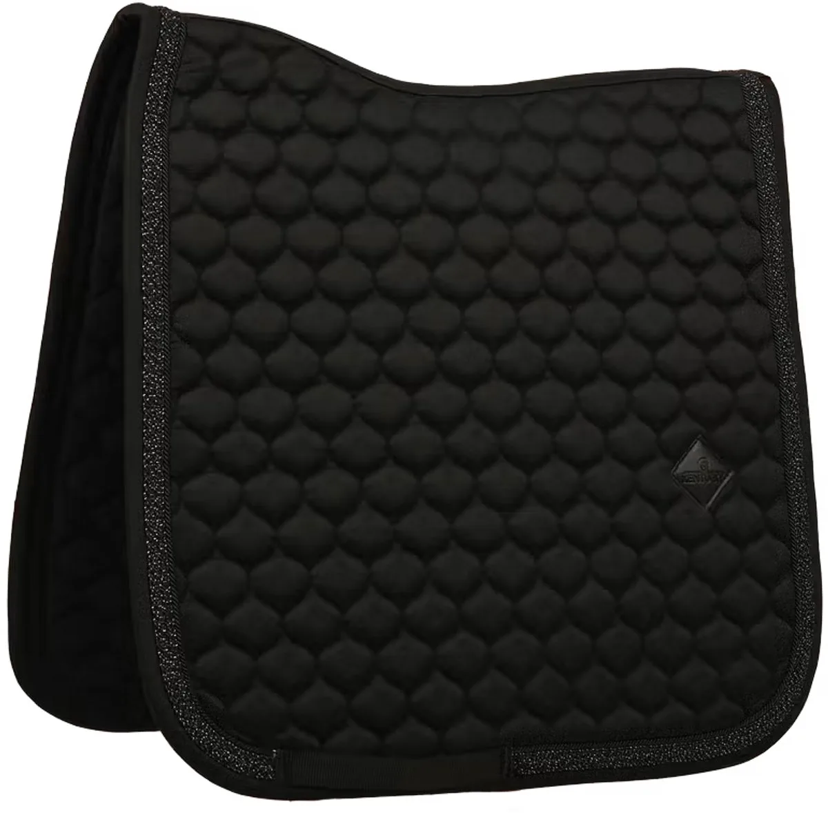 Zadeldoek Classic Onion Gevlochten Glitter Koord Full de Kentucky Horsewear en Noir – photo produit
