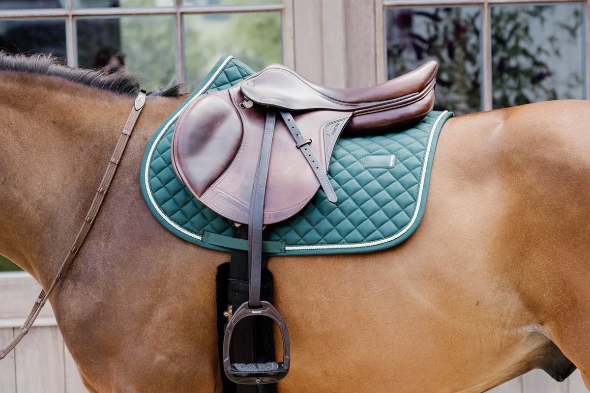 Zadeldoek diamond rope jumping dannengroen de Kentucky Horsewear en Dennengroen – photo produit