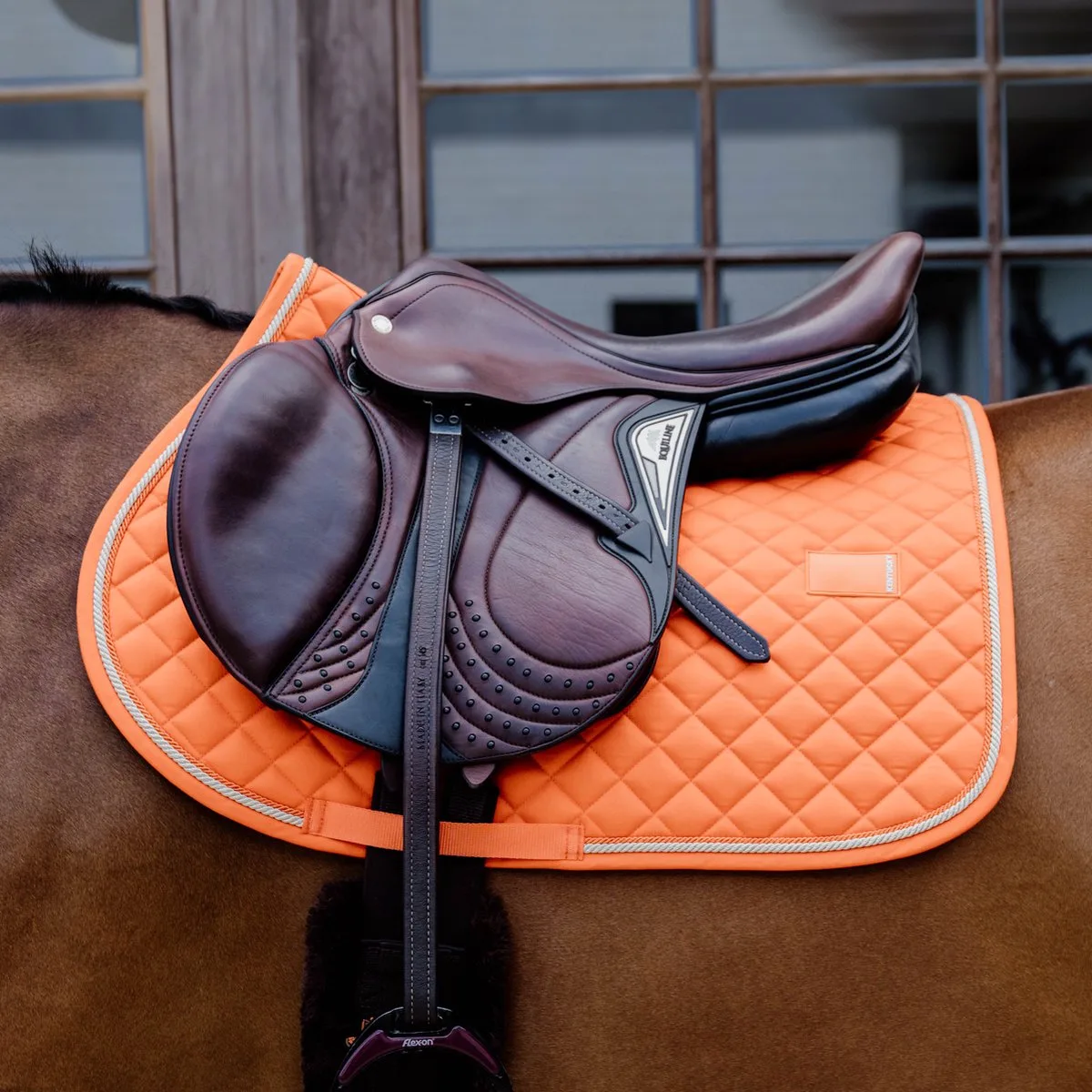 Zadeldoek diamond rope jumping orange de Kentucky Horsewear en Orange – photo produit