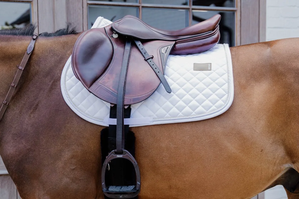 Zadeldoek diamond rope jumping de Kentucky Horsewear en Blanc – photo produit