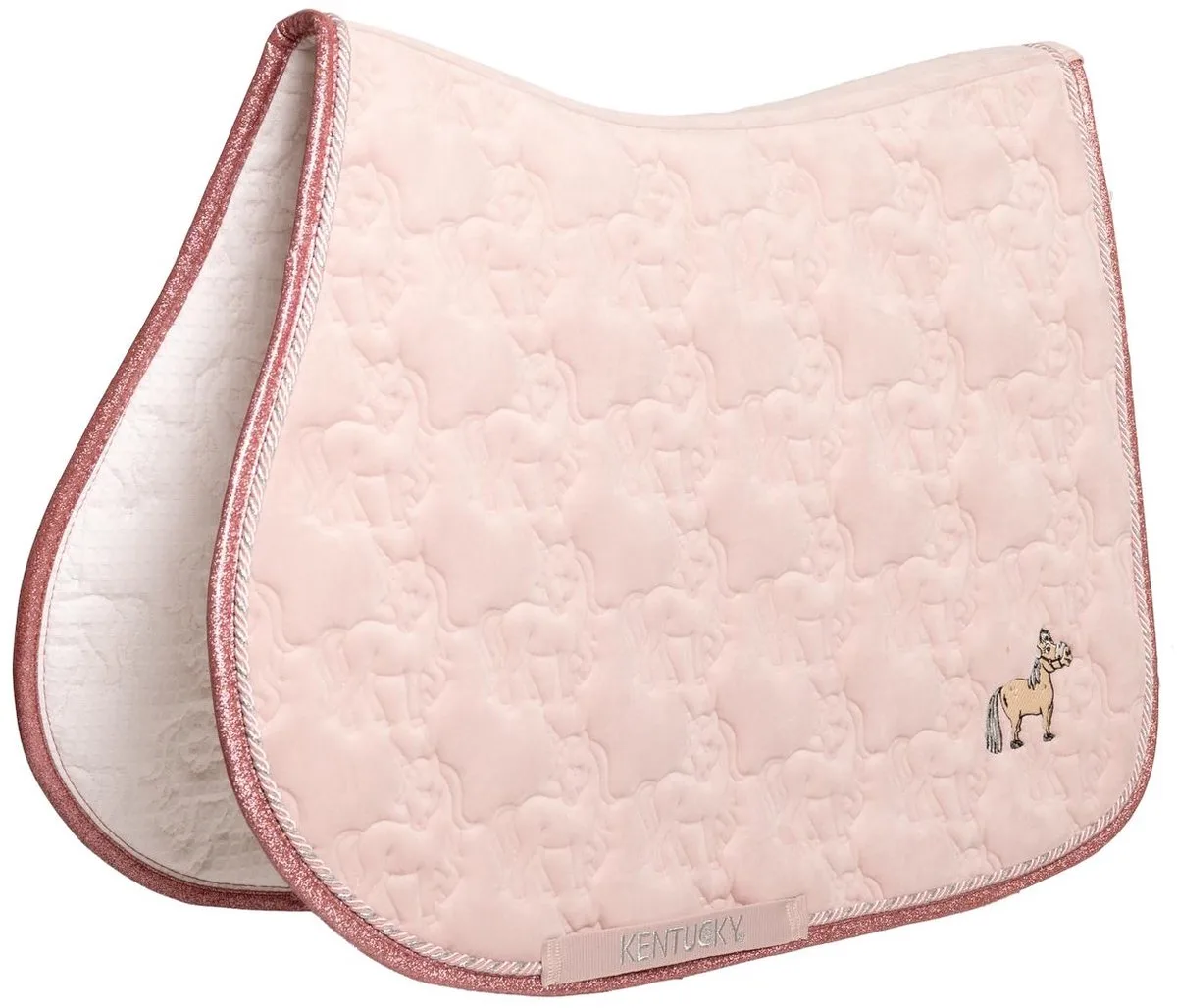 Zadeldoek eenhoorn glitter jumping licht roos de Kentucky Horsewear en Rose – photo produit