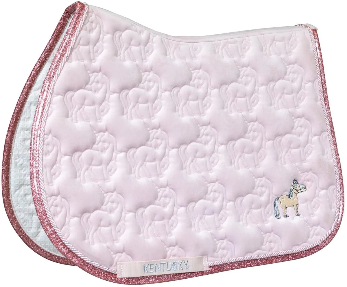Zadeldoek eenhoorn glitter pony lichte roos van Kentucky Horsewear in Roze – productfoto