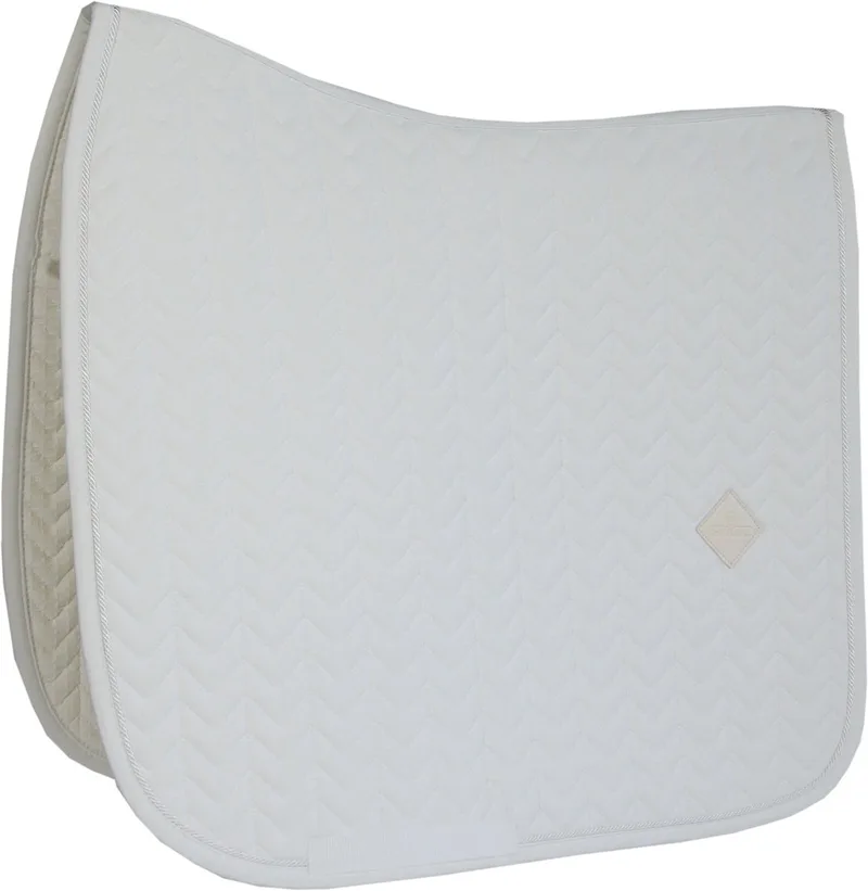 Zadeldoek - Fishbone Zadeldekje - Dressuur by Kentucky Horsewear in White – product photo