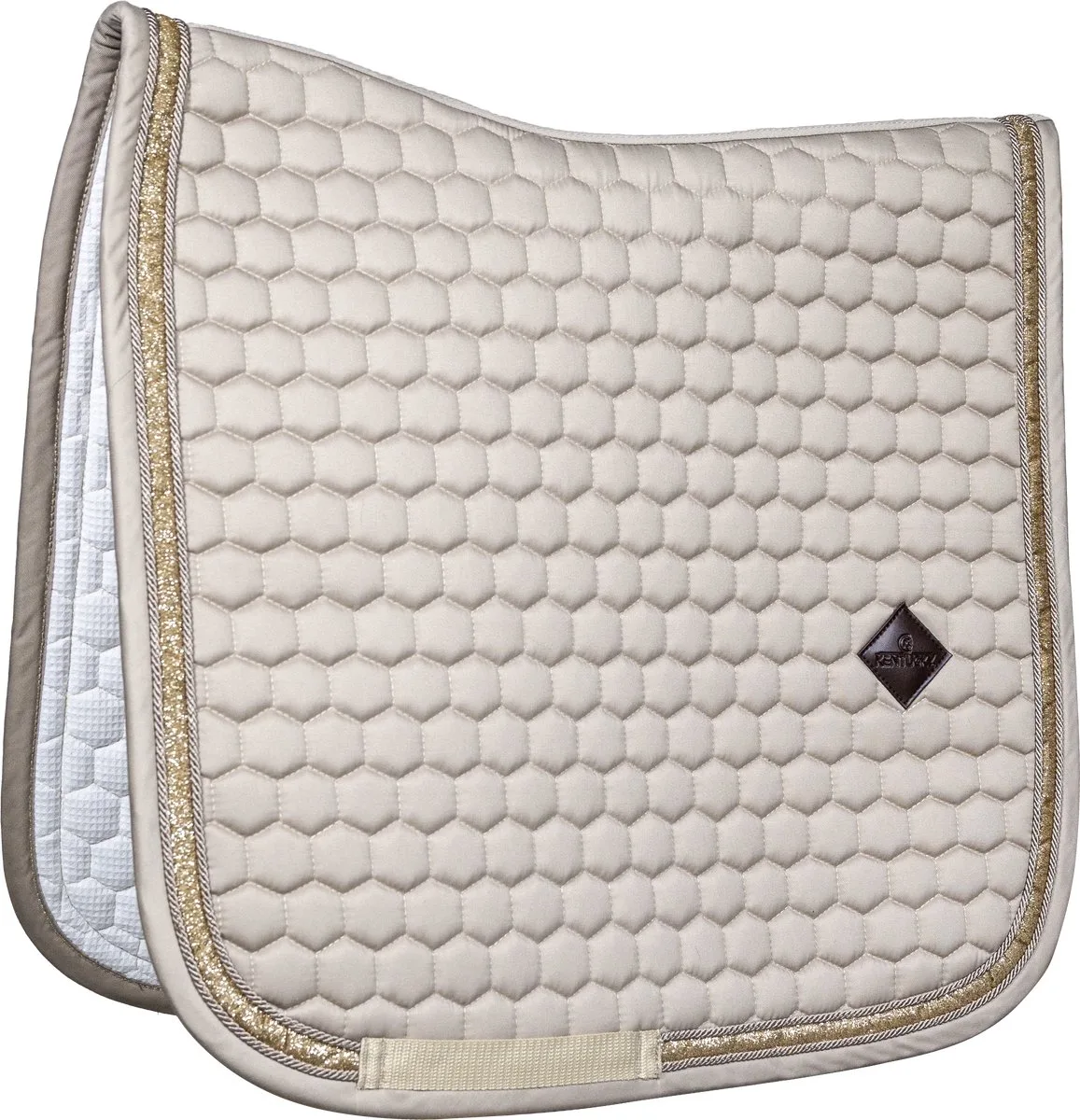 Zadeldoek glitter band dressage från Kentucky Horsewear i Beige – produktbild