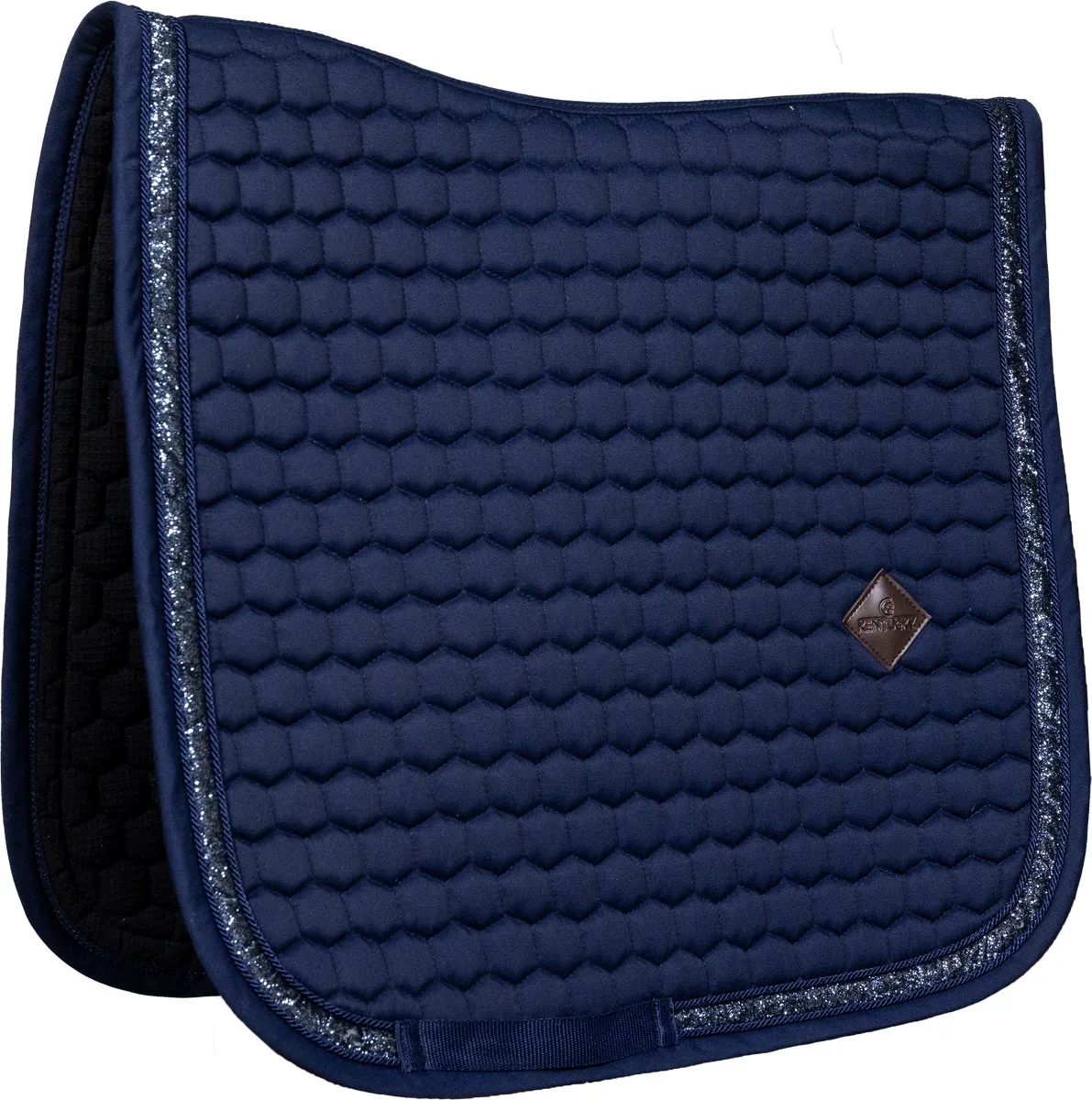 Zadeldoek glitter band dressage marine från Kentucky Horsewear i Marineblauw – produktbild
