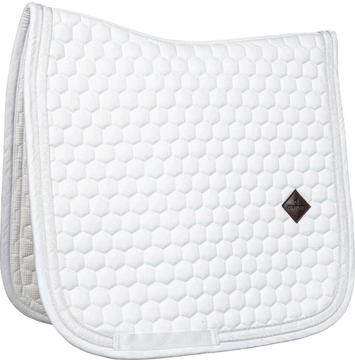 Zadeldoek glitter band dressage wit/wit fra Kentucky Horsewear i Hvid – produktbillede