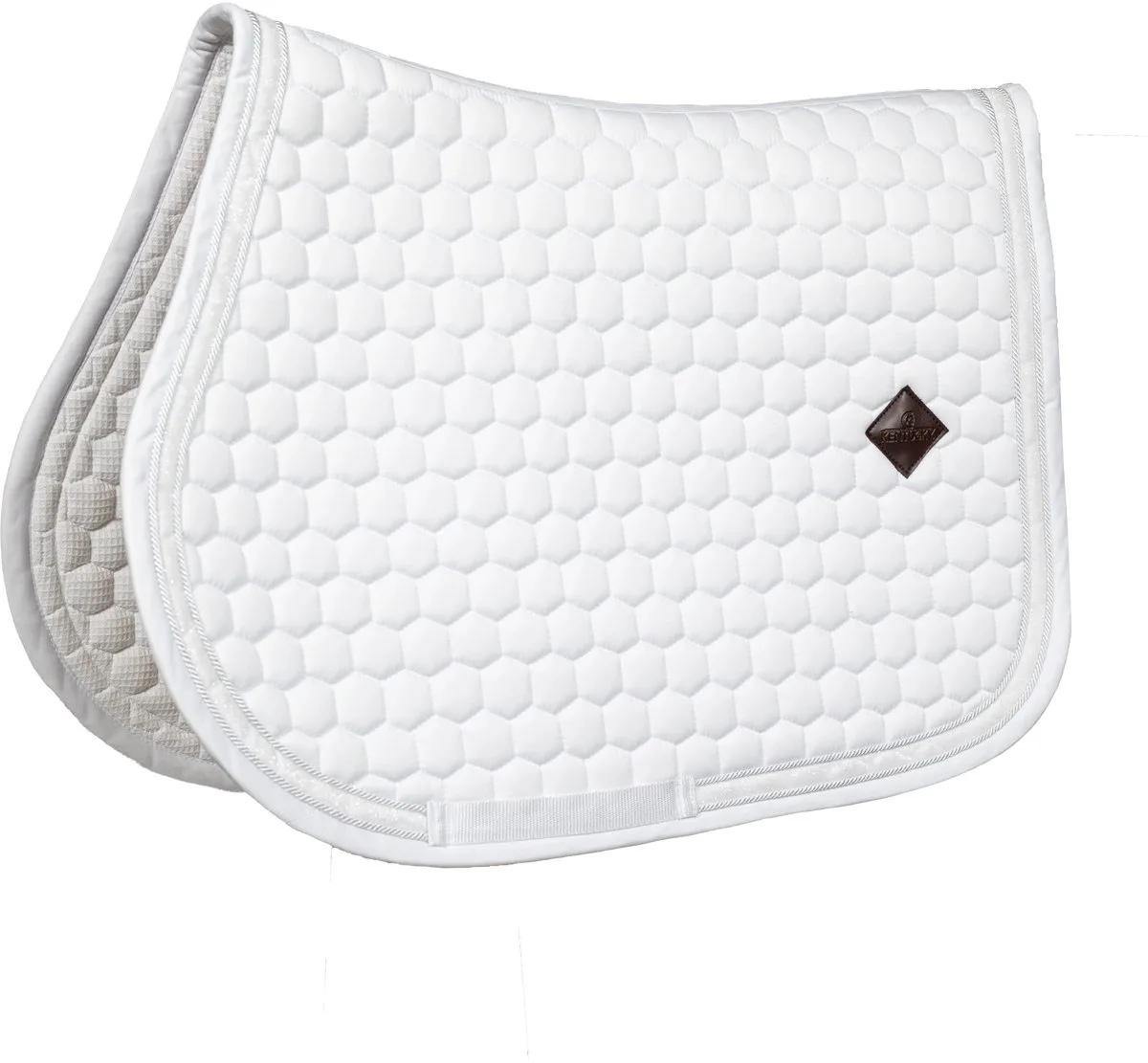 Zadeldoek glitter band jumping wit/wit från Kentucky Horsewear i Vit – produktbild