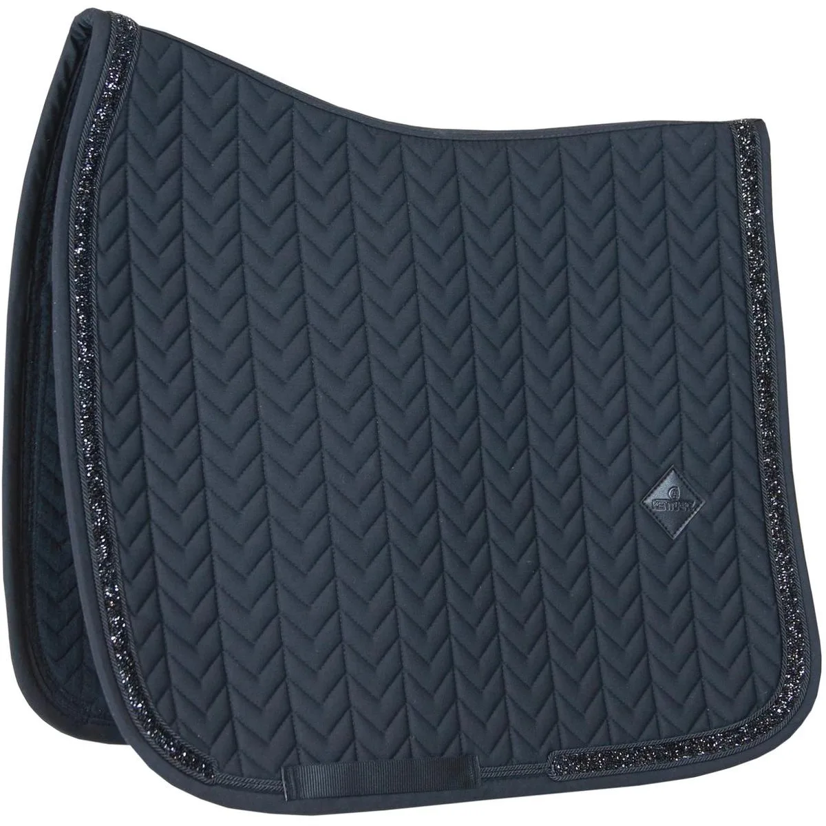 Zadeldoek glitter stone dressuur von Kentucky Horsewear in Schwarz – Produktfoto