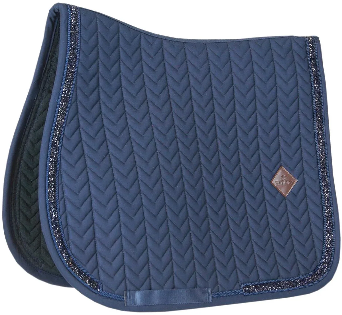 Zadeldoek glitter stone jumping navy von Kentucky Horsewear in Marineblauw – Produktfoto