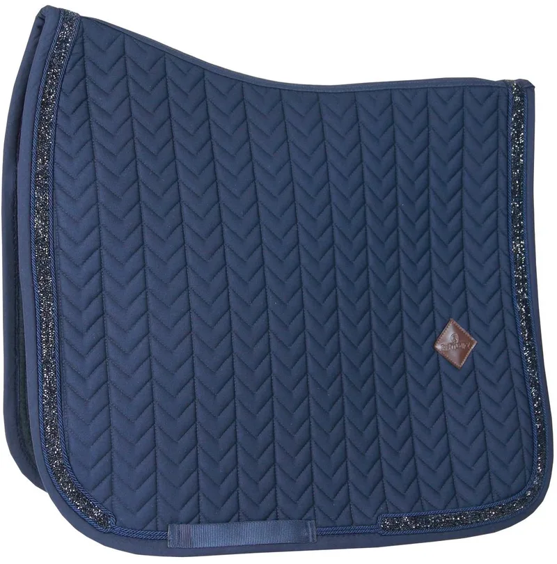 Zadeldoek - Glitter Stone Zadeldekje - Dressuur - Navy von Kentucky Horsewear in Marineblauw – Produktfoto
