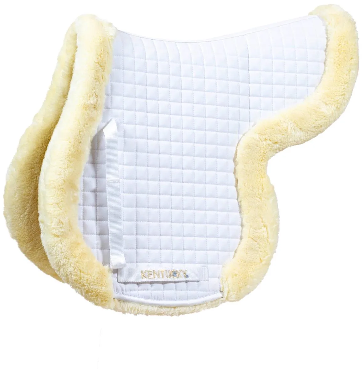 Zadeldoek Hunter vegan bont jumping naturel fra Kentucky Horsewear i Hvid – produktbillede