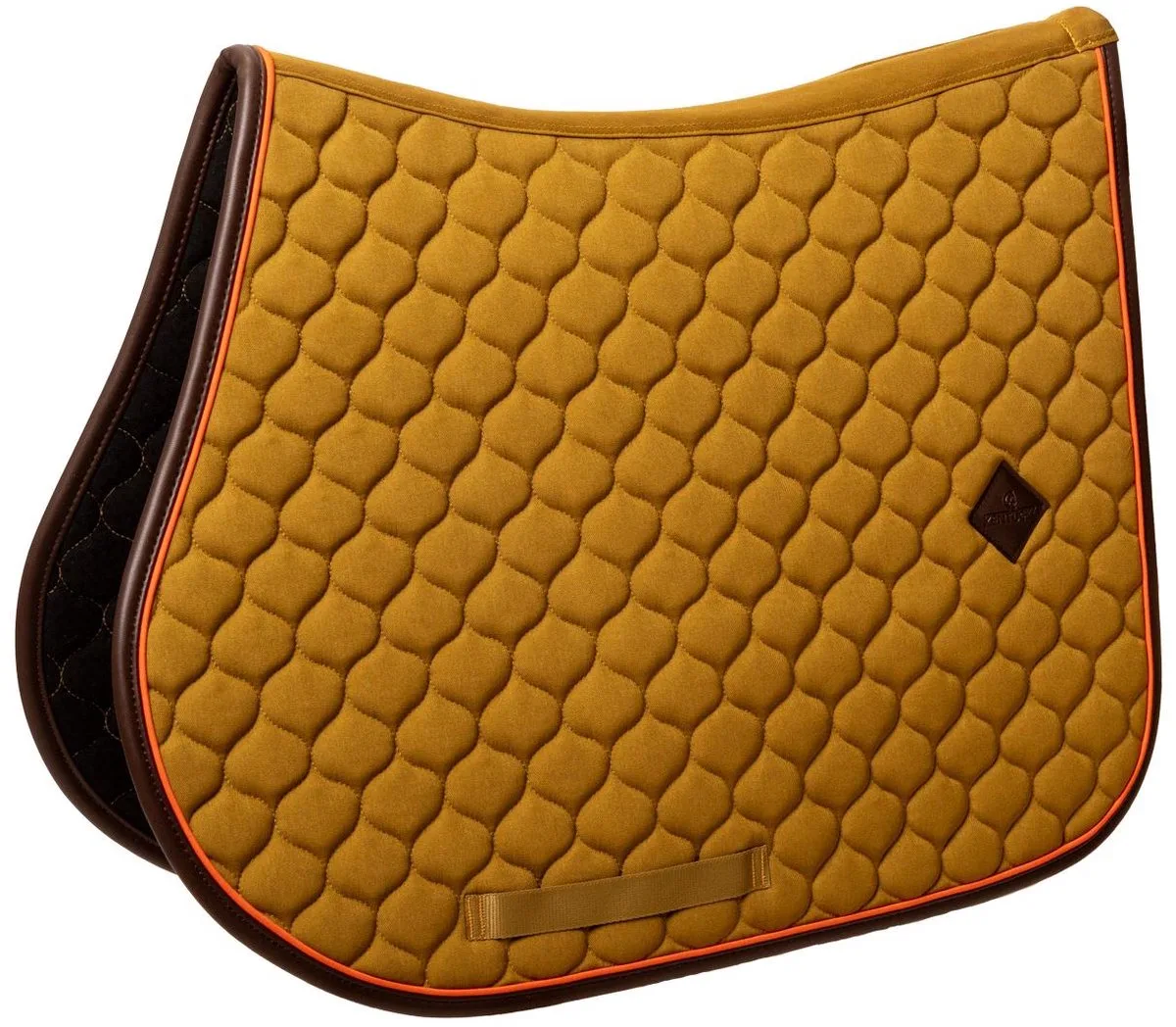 Zadeldoek onion quilt leer neon jumping kaki von Kentucky Horsewear in Khaki – Produktfoto