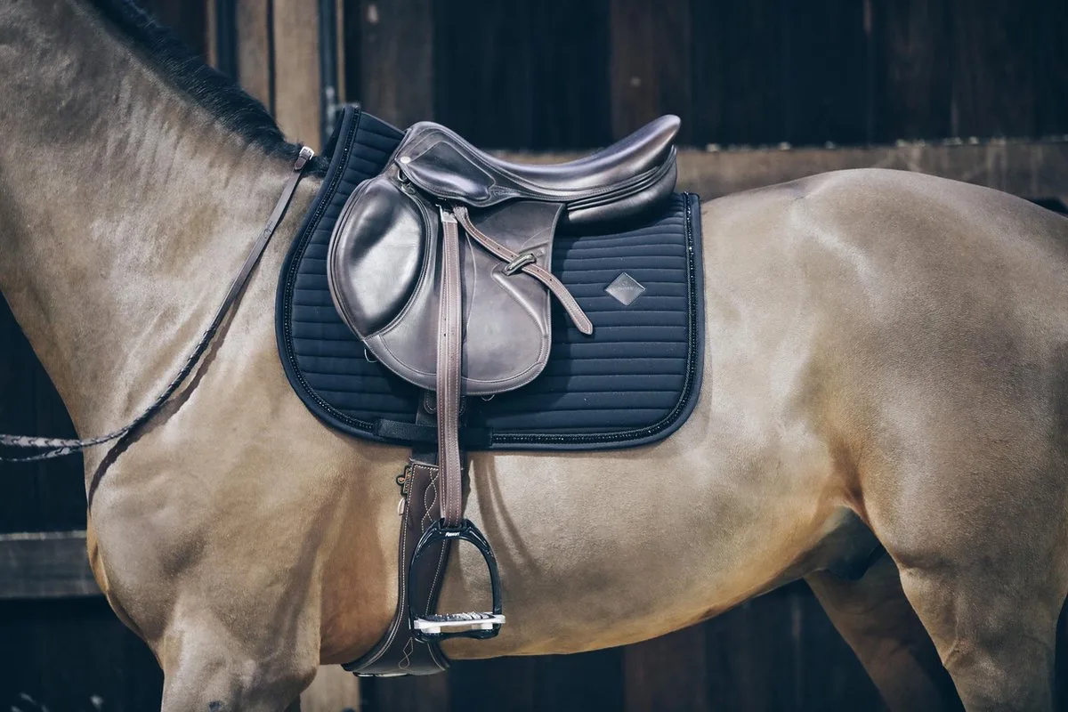 Zadeldoek Pearls jumping von Kentucky Horsewear in Schwarz – Produktfoto