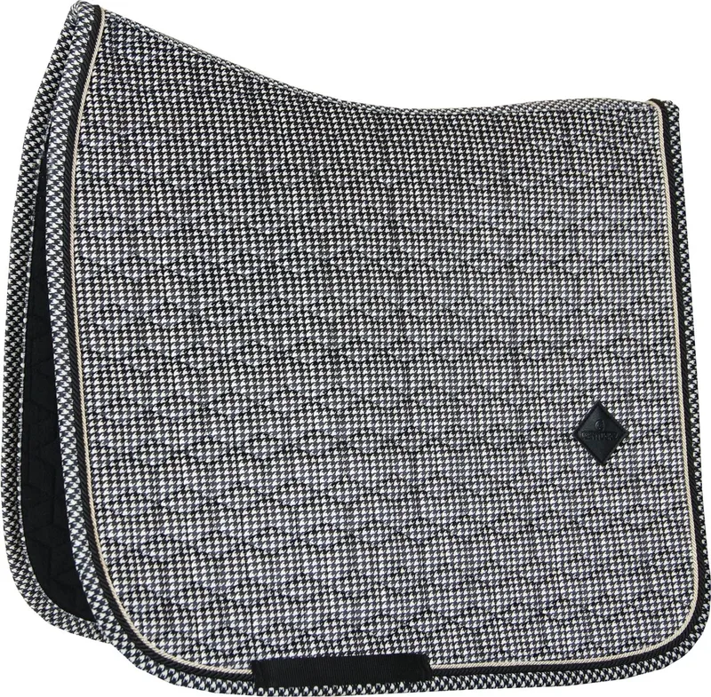 Zadeldoek - Pied de Poule Zadeldekje - Dressuur by Kentucky Horsewear in Black – product photo