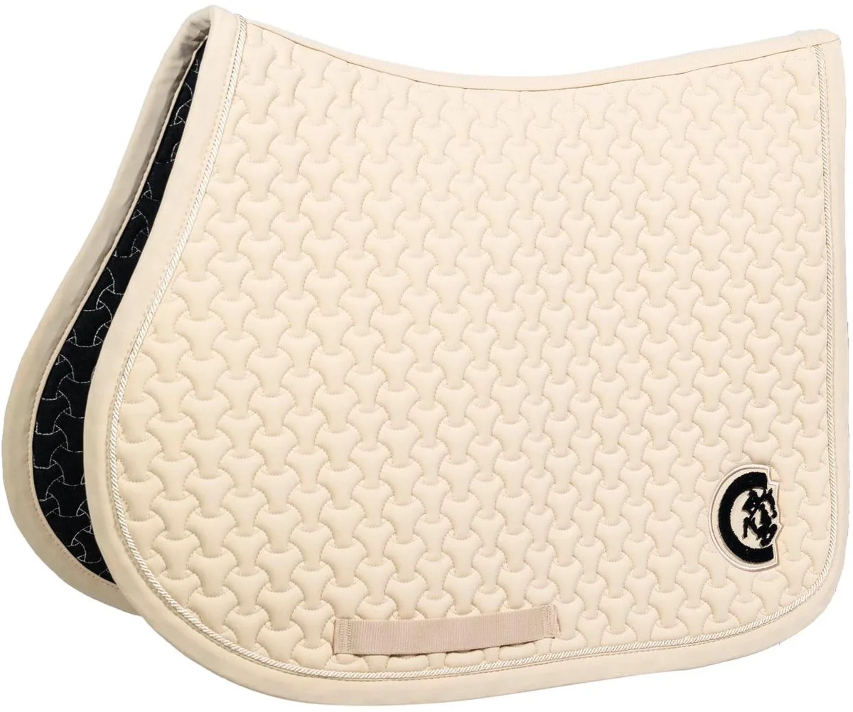 Zadeldoek plaited 3D logo jumping by Kentucky Horsewear in Beige – product photo