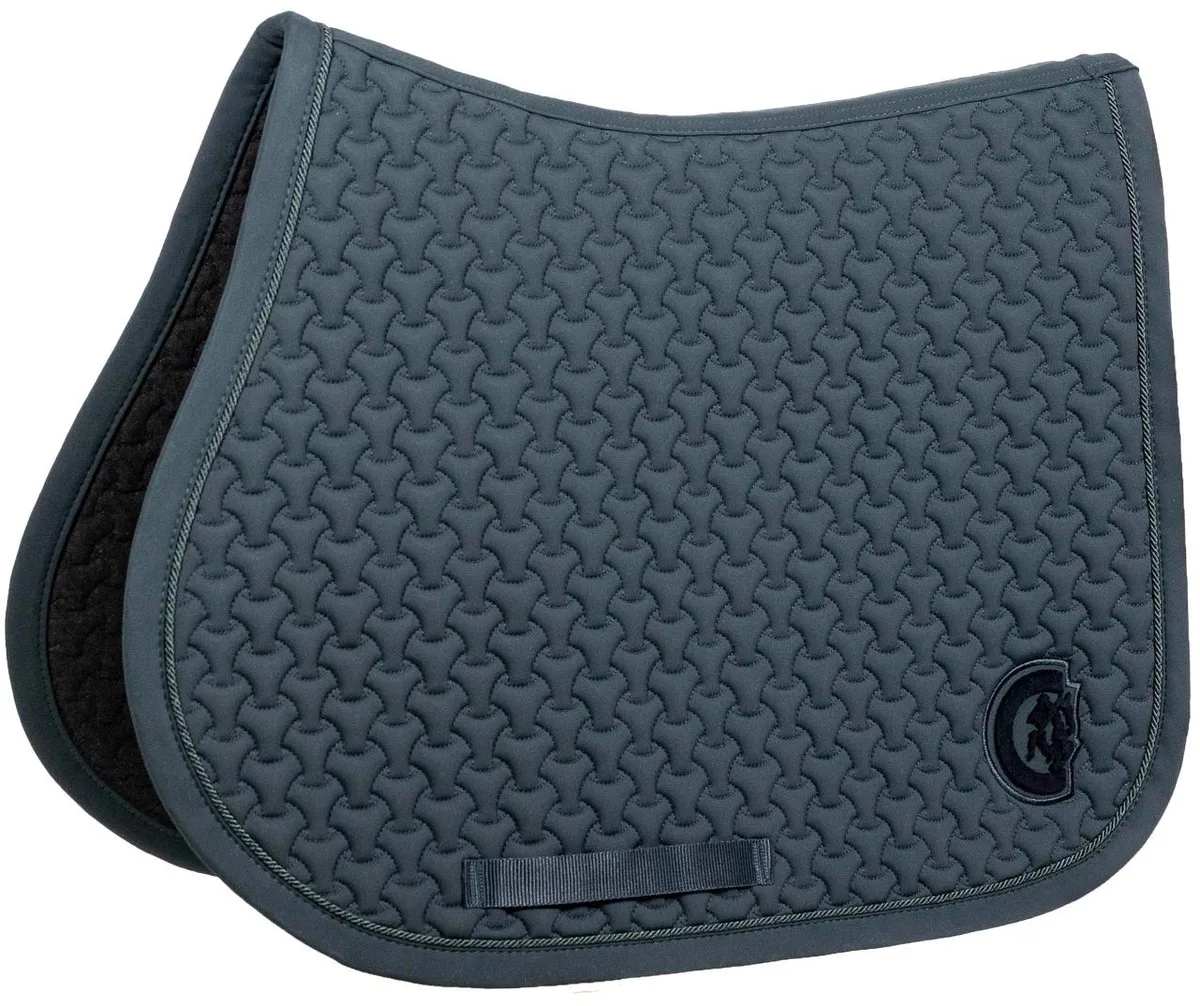 Zadeldoek plaited 3D logo jumping de Kentucky Horsewear en Dennengroen – photo produit