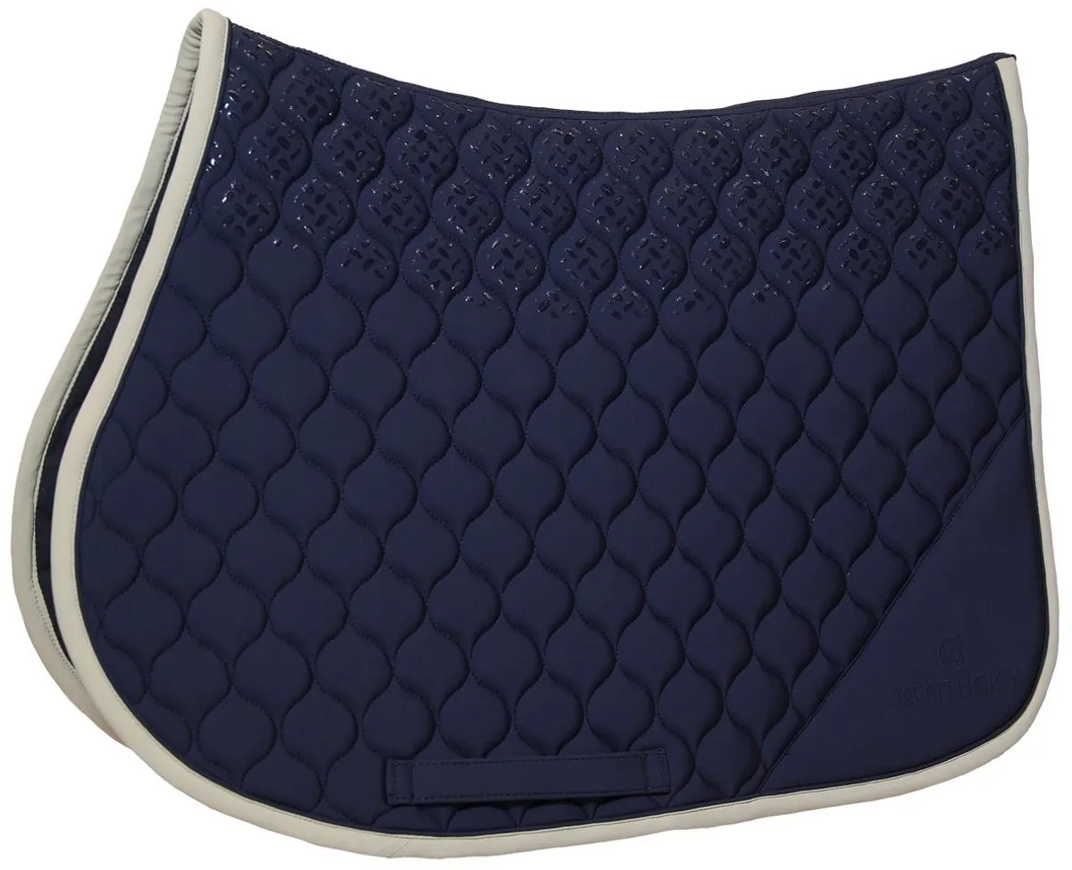 Zadeldoek softshell onion quilt jumping marine-beige by Kentucky Horsewear in Marineblauw – product photo