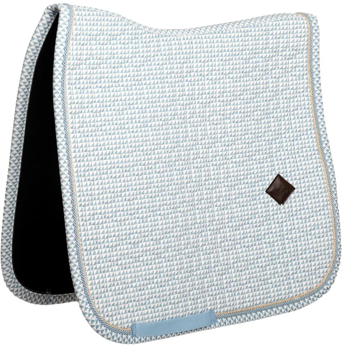 Zadeldoek velvet flags printing light blue dressuur cob by Kentucky Horsewear in Light blue – product photo