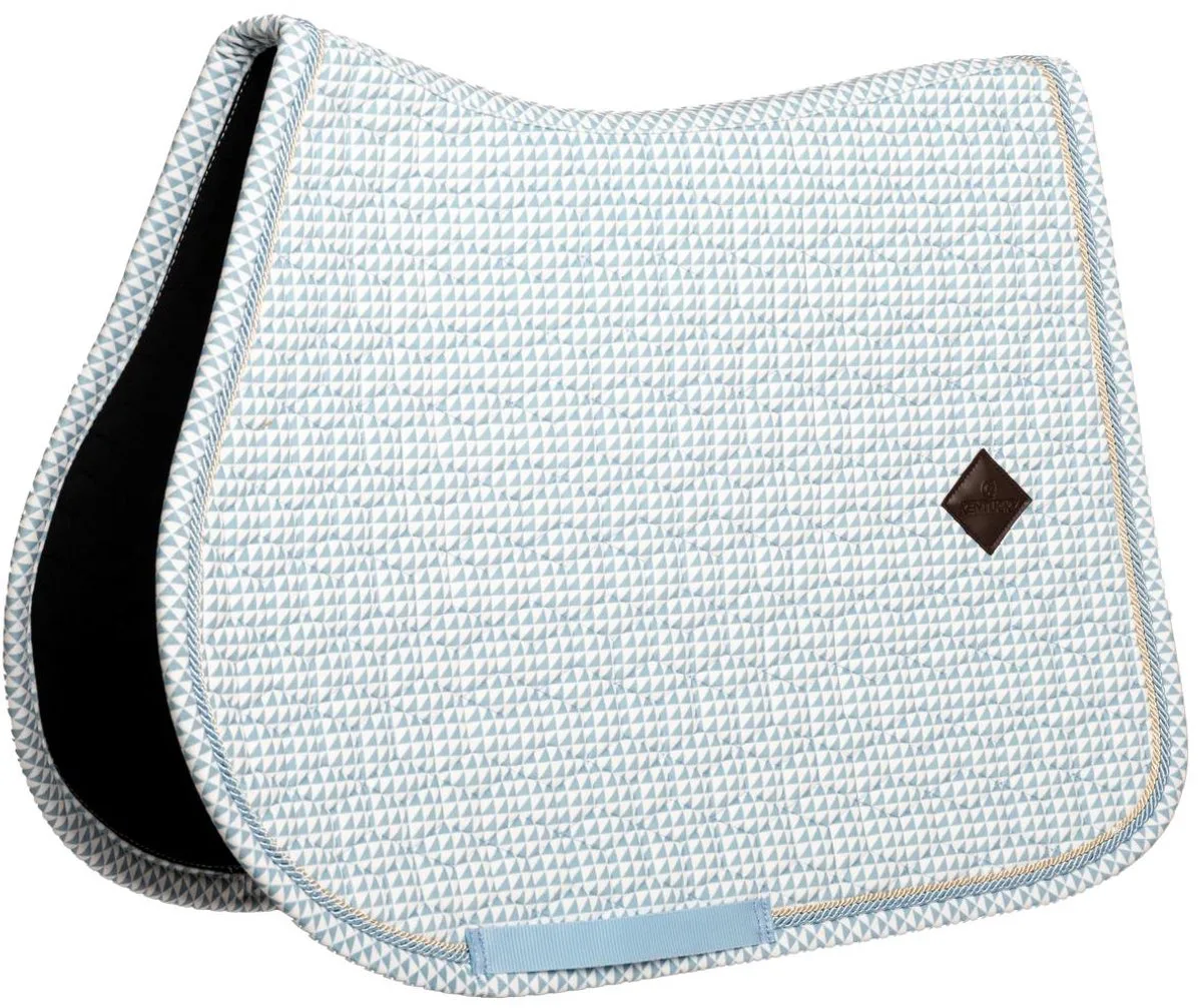 Zadeldoek velvet flags printing light blue jumping cob von Kentucky Horsewear in Hellblau – Produktfoto
