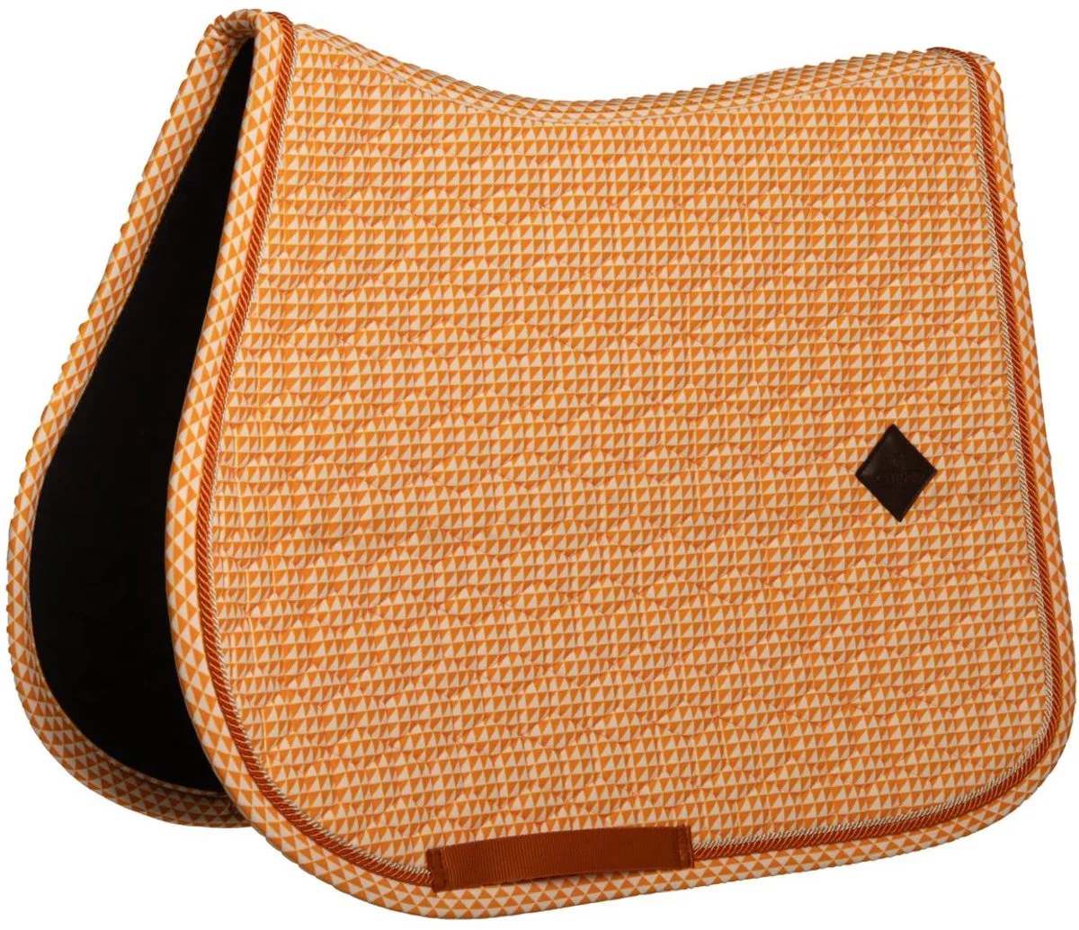 Zadeldoek velvet flags printing orange jumping cob by Kentucky Horsewear in Orange – product photo