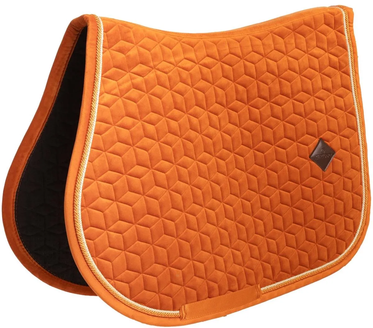 Zadeldoek velvet jumping pony de Kentucky Horsewear en Orange – photo produit