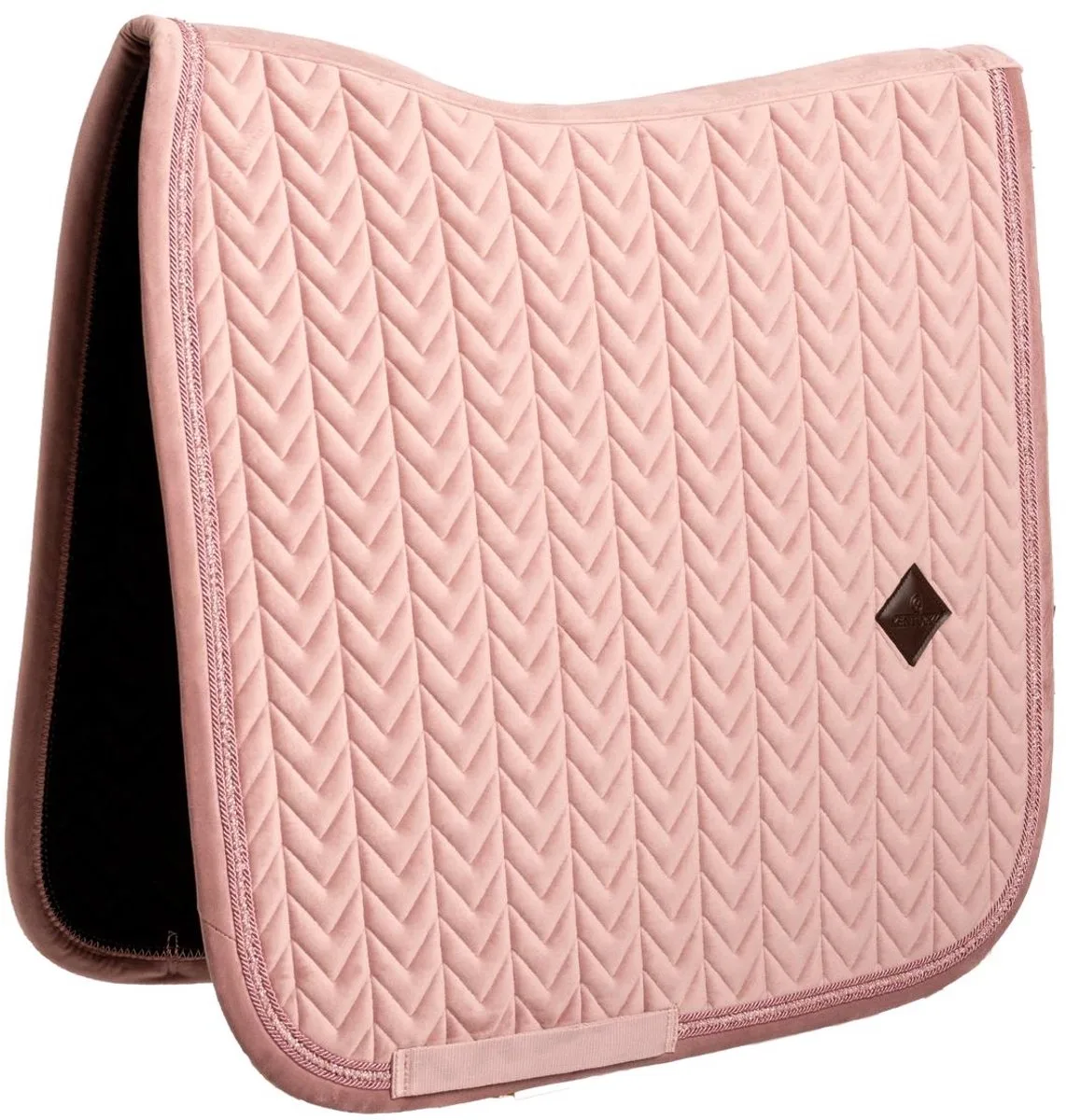 Zadeldoek velvet mini Pearls dressuur oude roze by Kentucky Horsewear in Oudroze – product photo