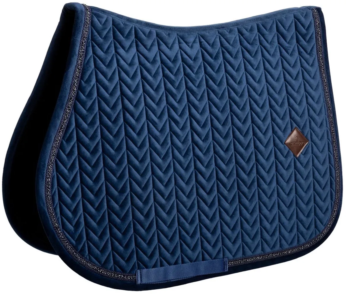Zadeldoek velvet mini Pearls jumping navy by Kentucky Horsewear in Marineblauw – product photo