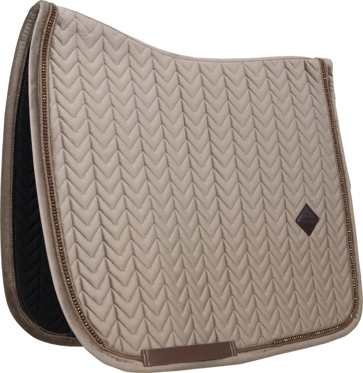 Zadeldoek velvet pearls dressuur by Kentucky Horsewear in Beige – product photo