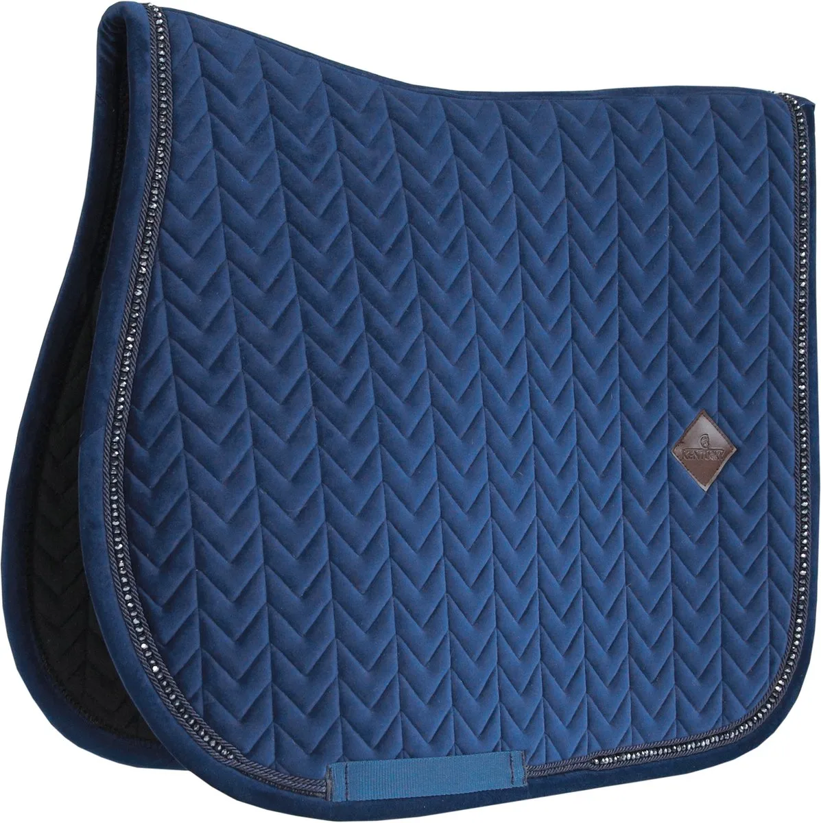 Zadeldoek velvet pearls jumping marine by Kentucky Horsewear in Marineblauw – product photo