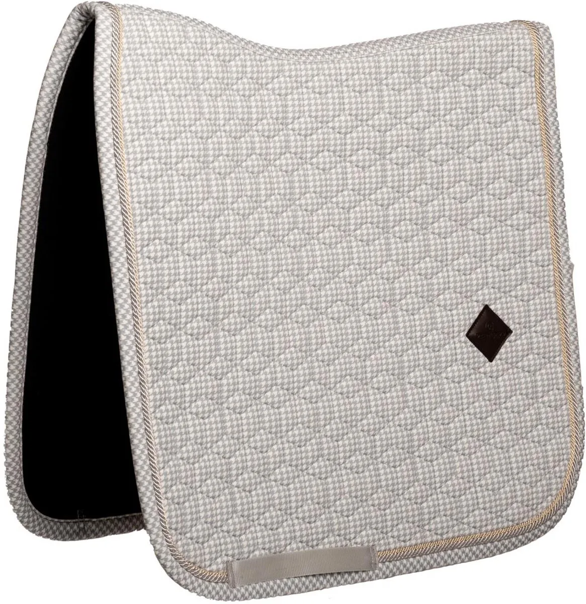 Zadeldoek velvet pied de poule printing grey/white dressuur cob by Kentucky Horsewear in Grey – product photo