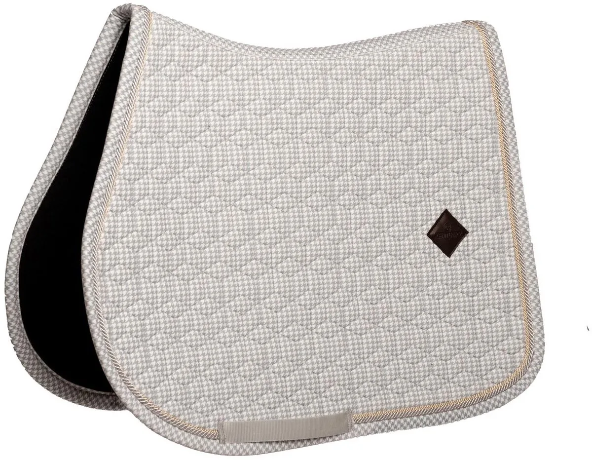Zadeldoek velvet pied de poule printing grey/white jumping cob by Kentucky Horsewear in Grey – product photo